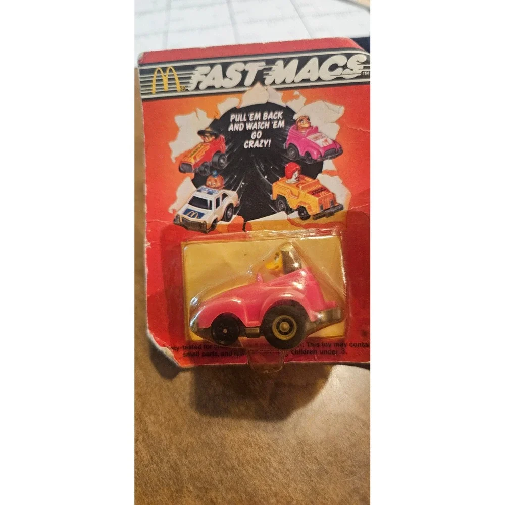 New Vintage 80s 1985 McDonald's FAST MAC Birdie  Pull Back Toy Collectible
